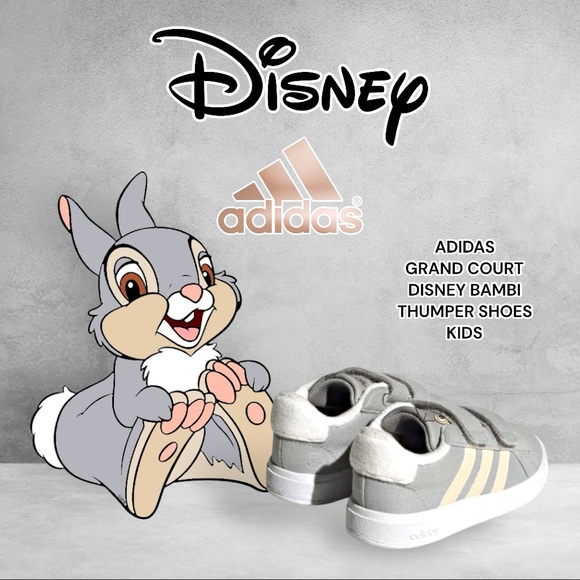 ADIDAS GRAND COURT X DISNEY BAMBI THUMPER SHOES KIDS - Picture 3 of 6